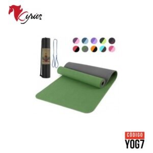 "Mat de yoga Bicolor 6 MM de PVC Latex Free Incluye Bolso de Regalo