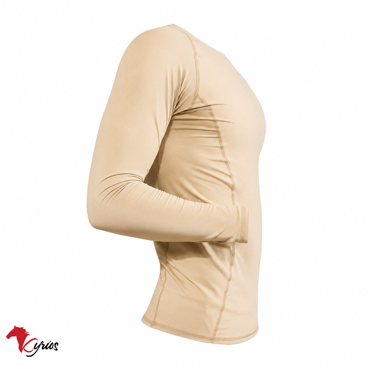 POLO LICRADO DEPORTIVO COLOR BEIGE - Imagen 3