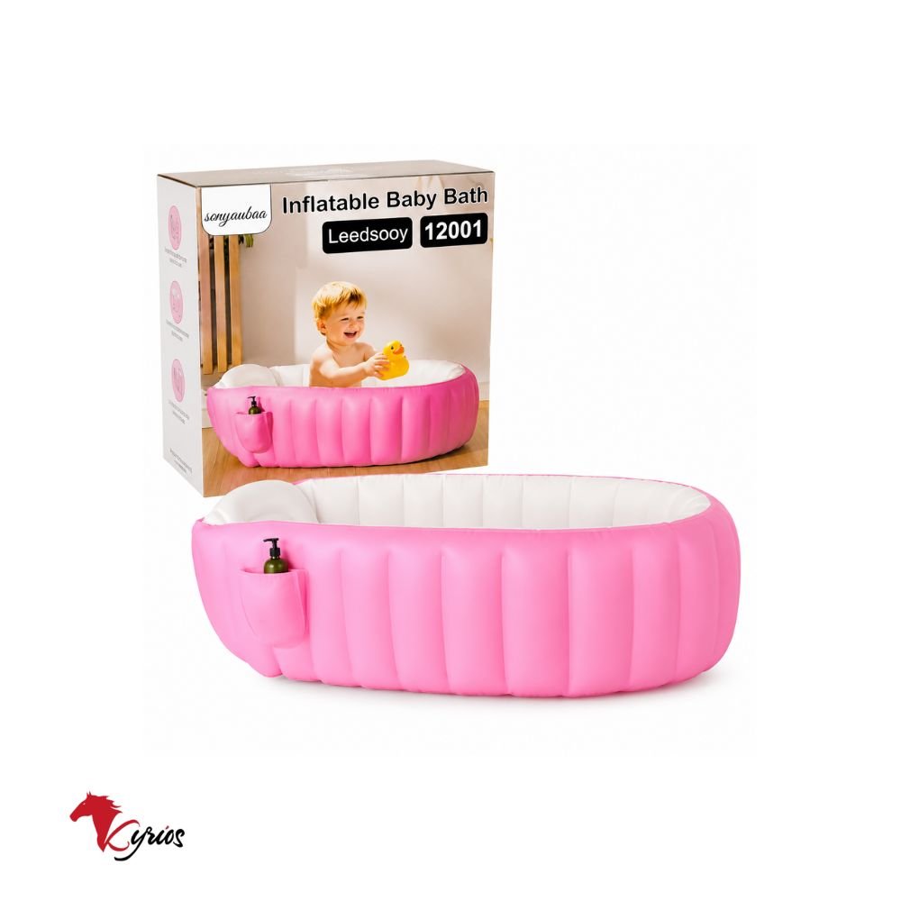 BAÑERA DE BEBE INFLABLE ANTIDESLIZANTE + INFLADOR - Imagen 4