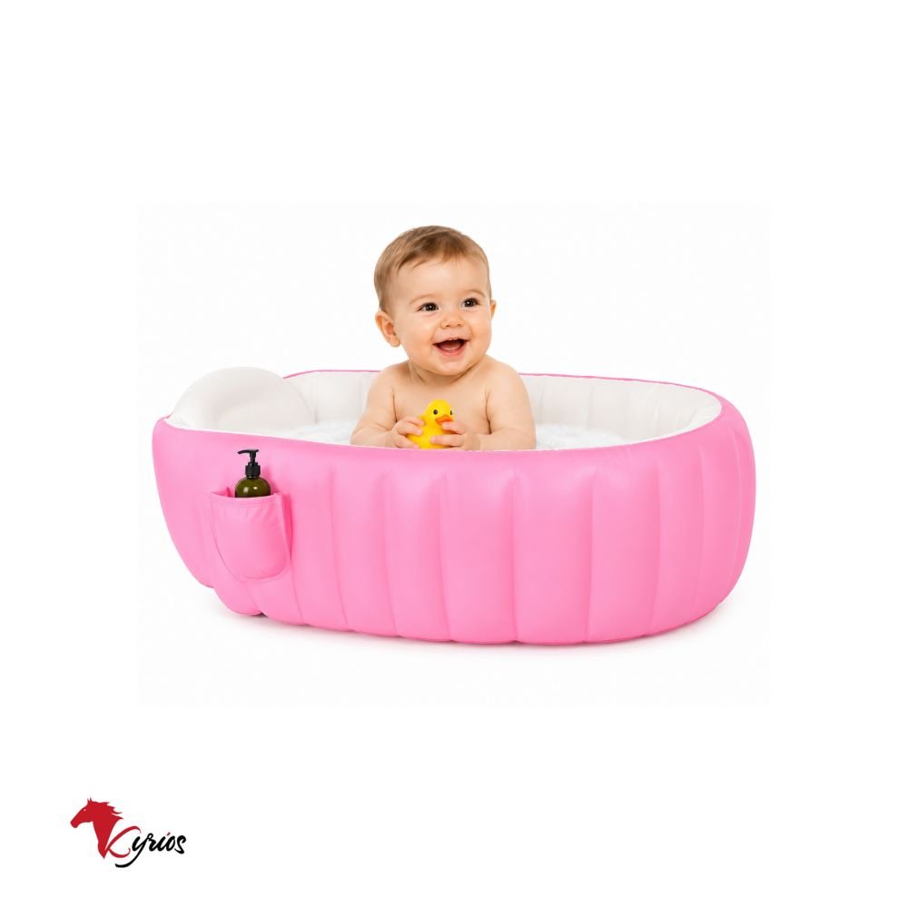 BAÑERA DE BEBE INFLABLE ANTIDESLIZANTE + INFLADOR - Imagen 8