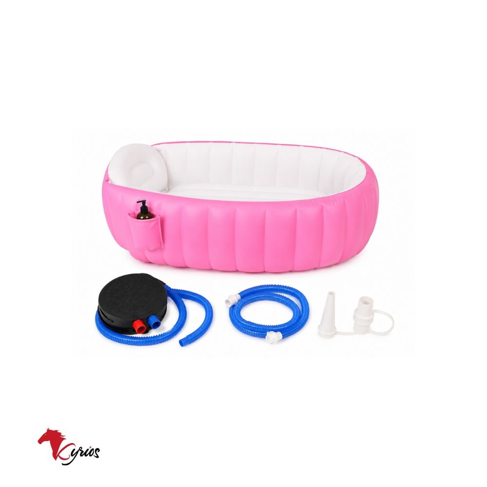 BAÑERA DE BEBE INFLABLE ANTIDESLIZANTE + INFLADOR - Imagen 3