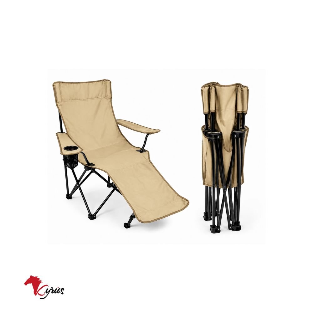Silla de Camping Reclinable con Reposapiés - Imagen 5
