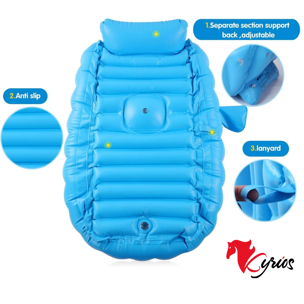 BAÑERA DE BEBE INFLABLE ANTIDESLIZANTE + INFLADOR - Imagen 7