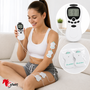 MASAJEADOR ELECTROESTIMULADOR MUSCULAR 8 PARCHES