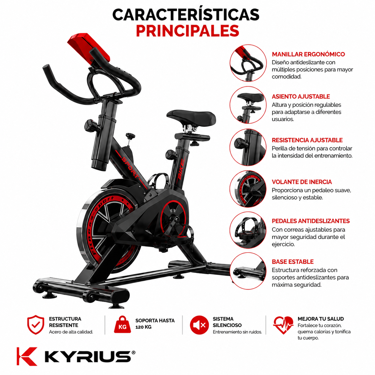 MINI BICICLETA DE ESPINNING - Imagen 2