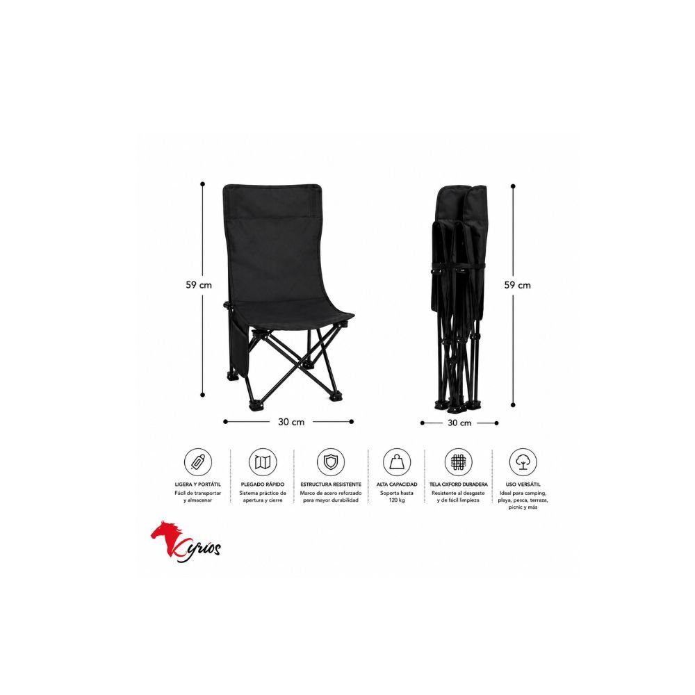 SILLA DE CAMPING MAS BOLSA DE TRANSPORTE - Imagen 4