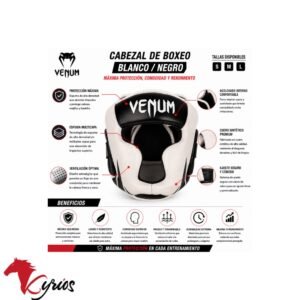 Cabezal de Boxeo Venum Blanco con negro