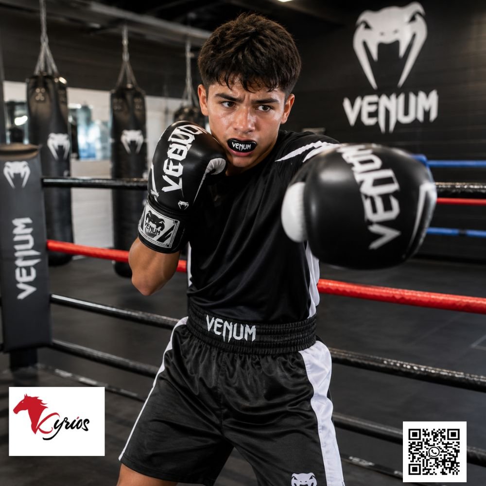 GUANTES DE BOX VENUM PLOMO CON NEGRO 12 OZ MAS BUCAL VENUM - Imagen 4