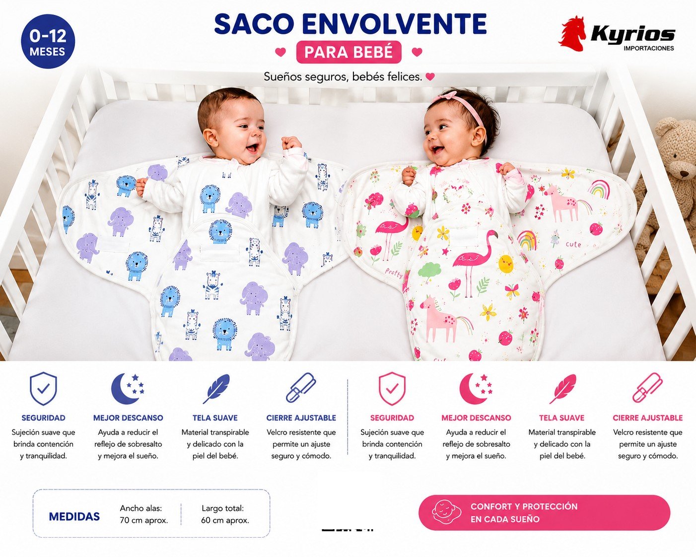 JUEGO DE DOS ENVOLVENTE PARA BEBES - Imagen 7