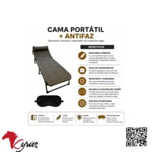 CAMA Y SILLA PLEGABLE DE 6 POSICIONES + ACOLCHE
