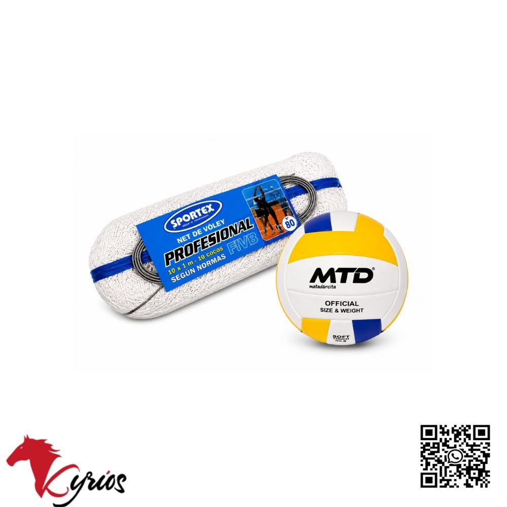PACK DE NET PROFESIONAL 80 DE VOLEY MAS PELOTA - Imagen 5