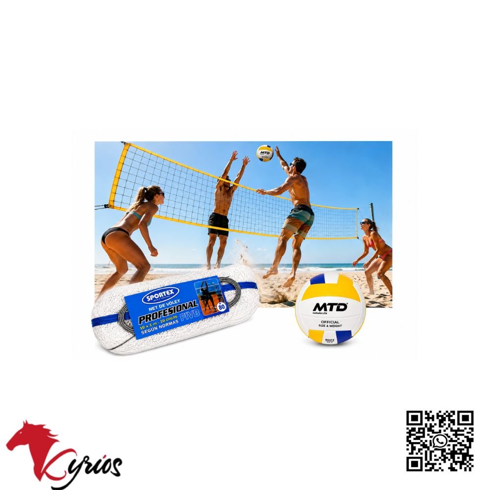 PACK DE NET PROFESIONAL 80 DE VOLEY MAS PELOTA - Imagen 3