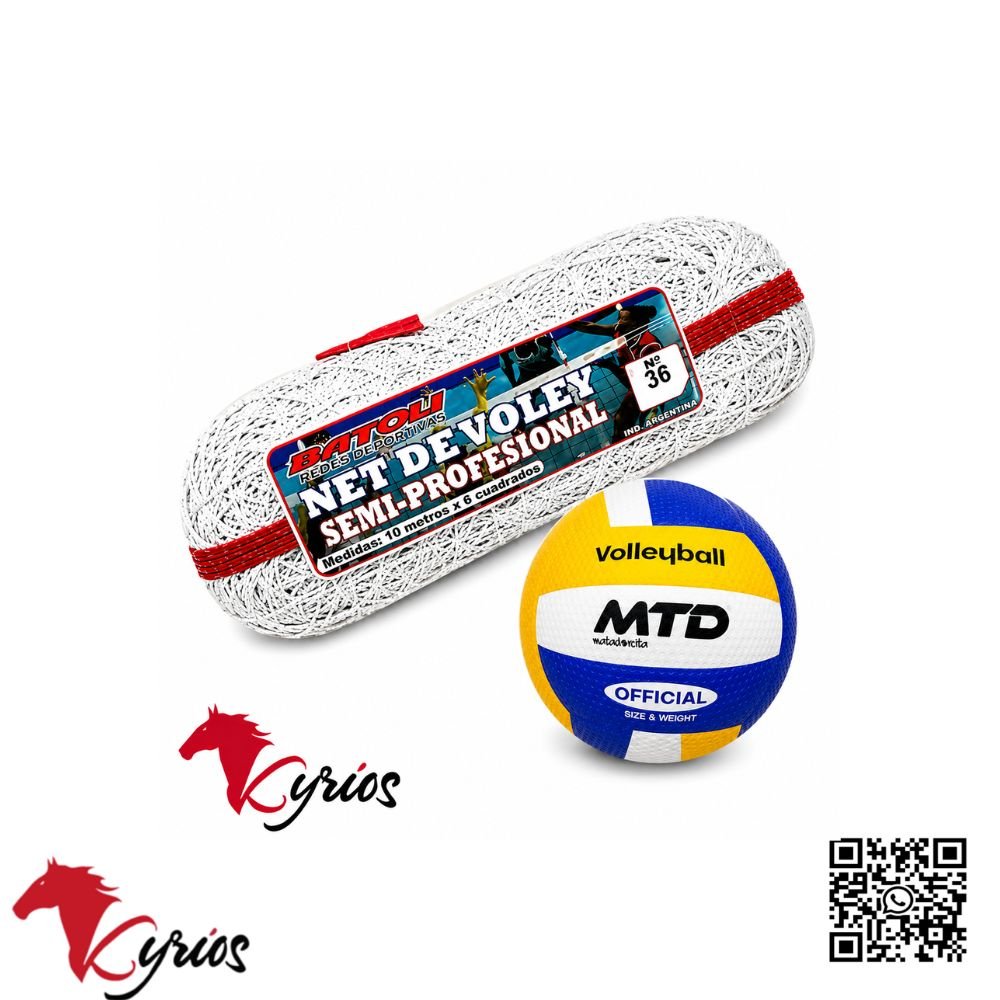PACK DE NET SEMI PROFESIONAL 36 DE VOLEY MAS PELOTA - Imagen 3