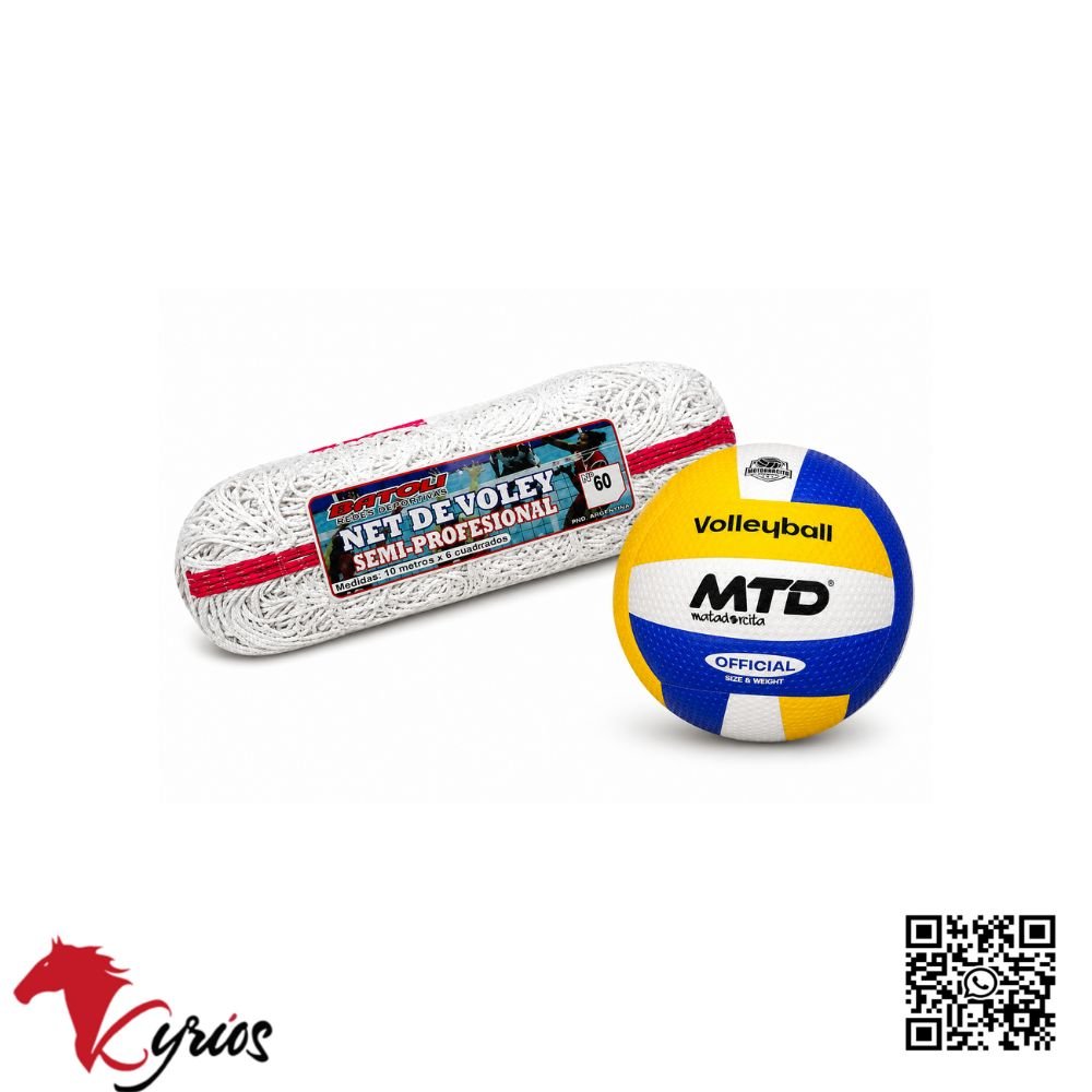 PACK DE NET SEMI PROFESIONAL 60 DE VOLEY MAS PELOTA - Imagen 4