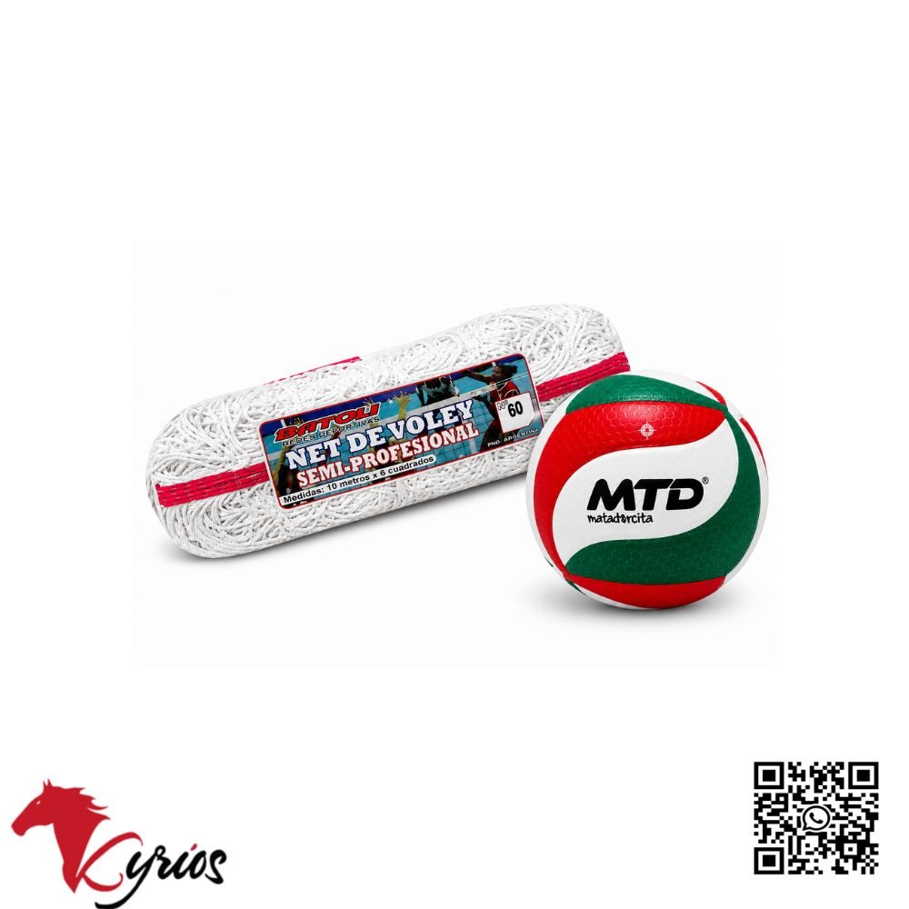 PACK DE NET SEMI PROFESIONAL 60 DE VOLEY MAS PELOTA - Imagen 3