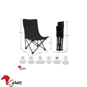 SILLA PLEGABLE COLOR NEGRO