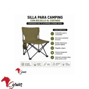 Silla de camping verde olivo