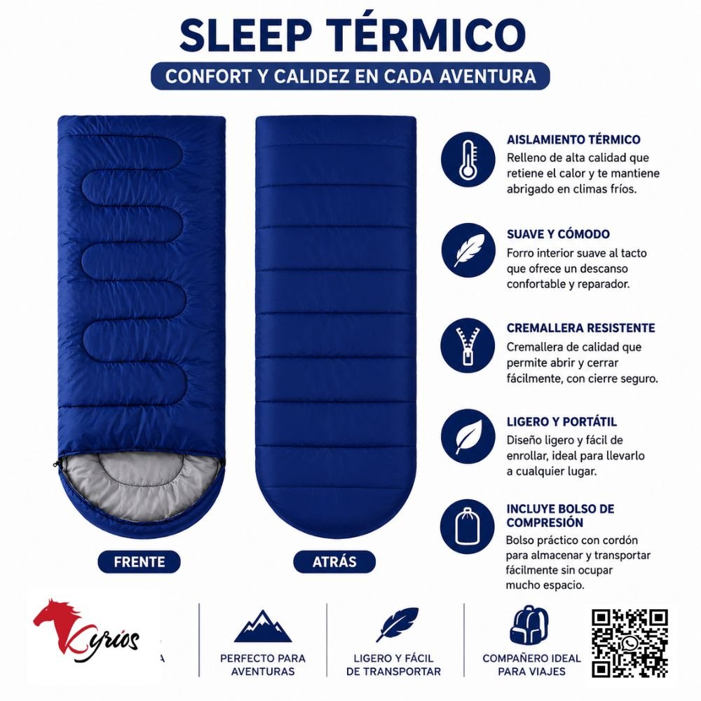 Bolsa De Dormir Color Azul Claro - Imagen 3