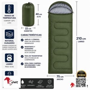Bolsa De Dormir Verde Militar