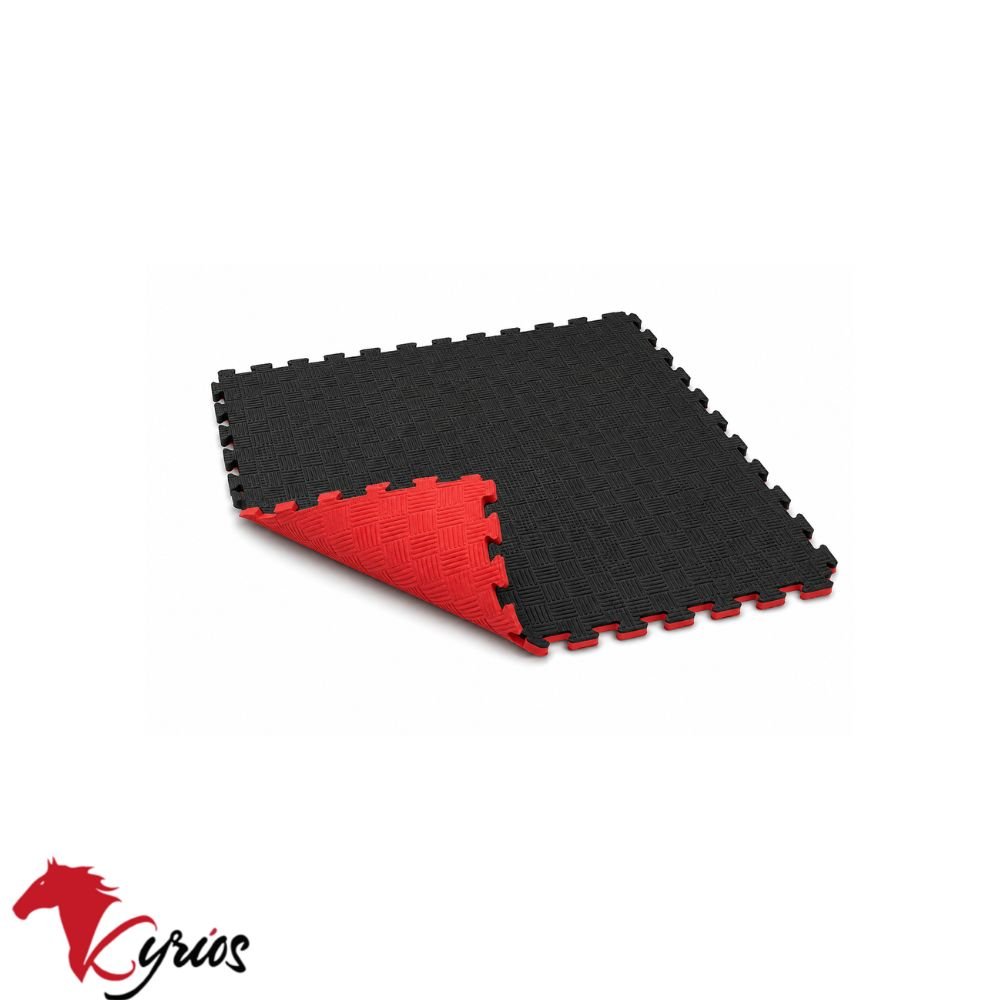 PACK DE 5 PISOS TATAMI DE 1 X 1 METRO DOBLE COLOR ROJO CON NEGRO - Imagen 4