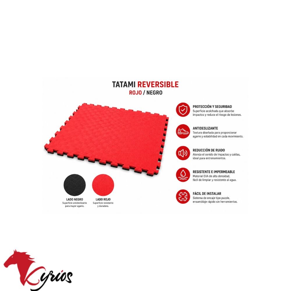 PACK DE 5 PISOS TATAMI DE 1 X 1 METRO ANTIDESLIZANTE - Imagen 2
