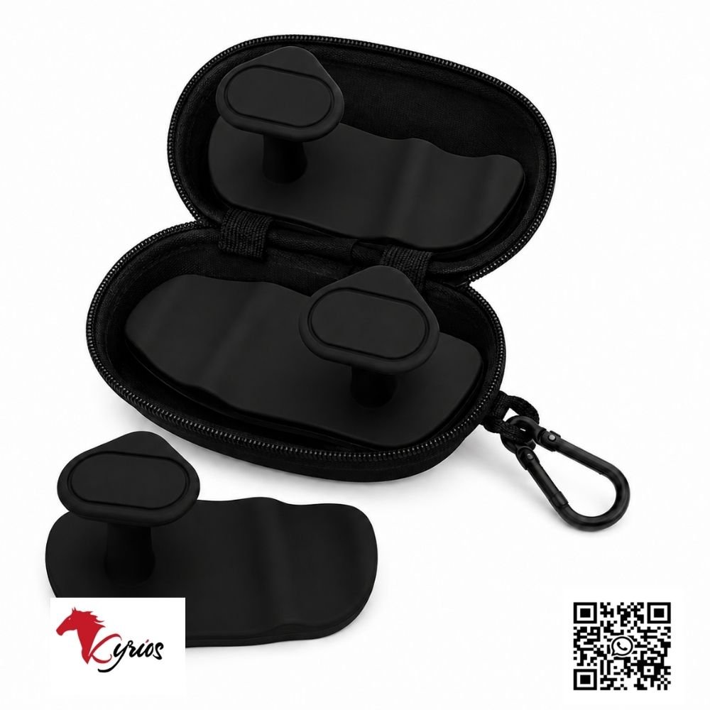PAR DE CALLERAS DE ENTRENAMIENTO CON SILICONA COLOR NEGRO