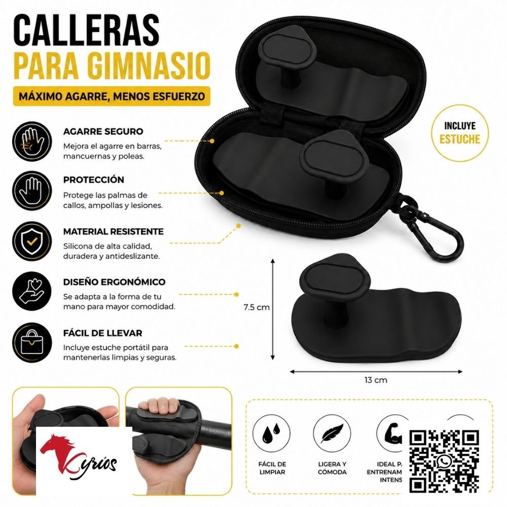 PAR DE CALLERAS DE ENTRENAMIENTO CON SILICONA COLOR NEGRO - Imagen 2