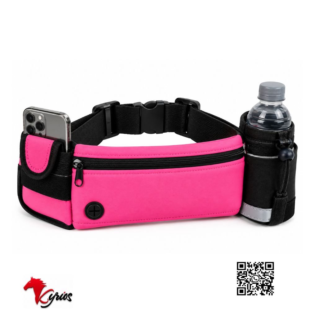 CANGURO ROSADO PORTACELULAR Y PORTABOTELLAS - Imagen 4