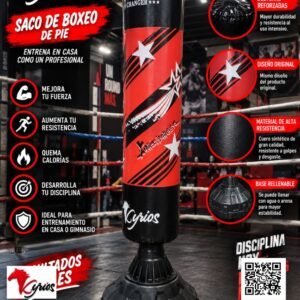 SACO DE BOXEO DE 175 CM ROJO